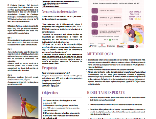 Amalipen: programa d’assessorament i atenció a families gitanes amb infants amb necessitats educatives especials
