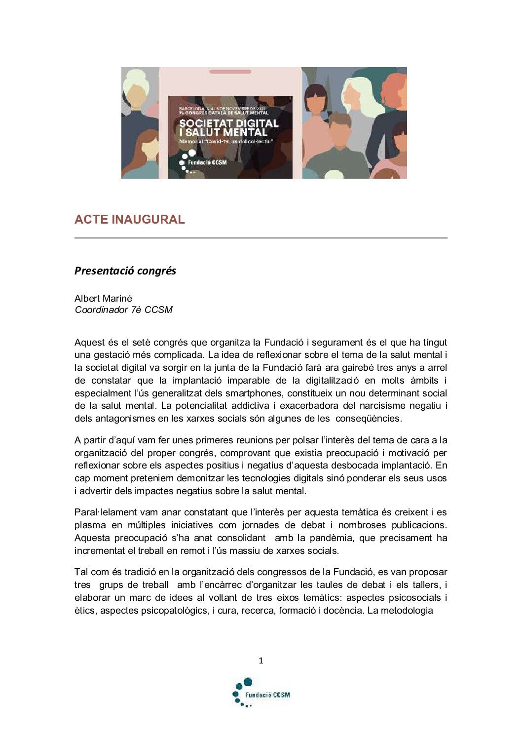 Presentació congrés